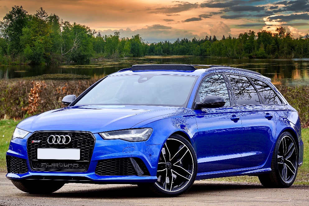 Shiny Blue Audi