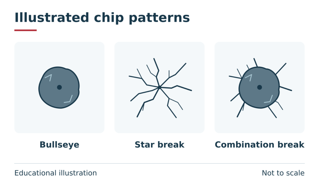 Educational diagram comparing bullseye, star and combination patterns.